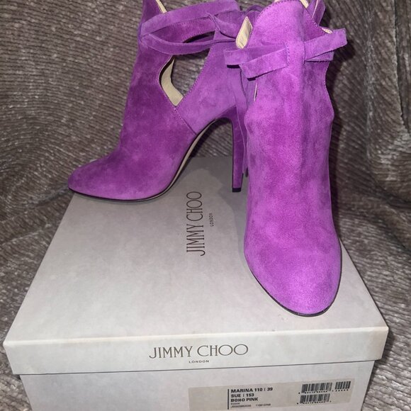 NIB - Jimmy Choo Marina Bootie with Straps in Boho Pink (Size EU 39/ US 9) - Picture 8 of 9